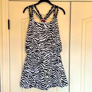 AKIRA zebra print mini dress with pockets
